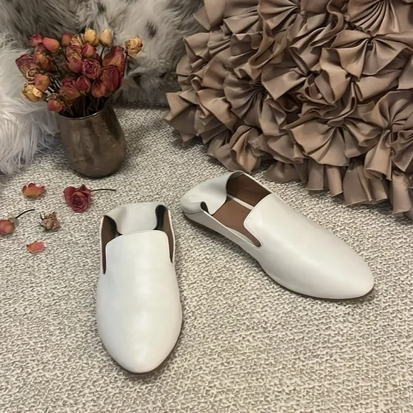 Halogen Shoes Elegant White Leather Womens Halogen Sylvia